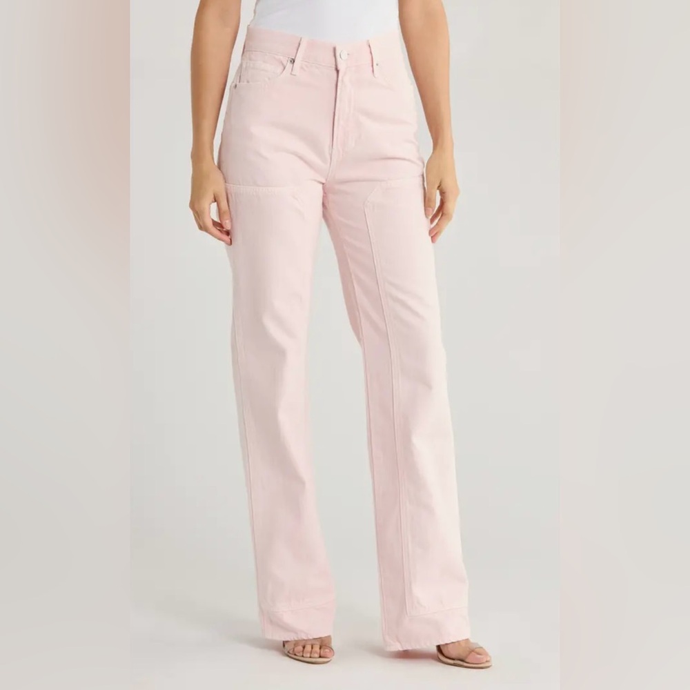 Veronica Beard Dylan Paneled High Waist Straight Leg Jeans
